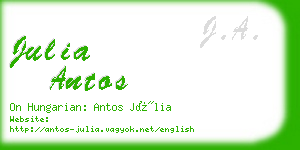 julia antos business card